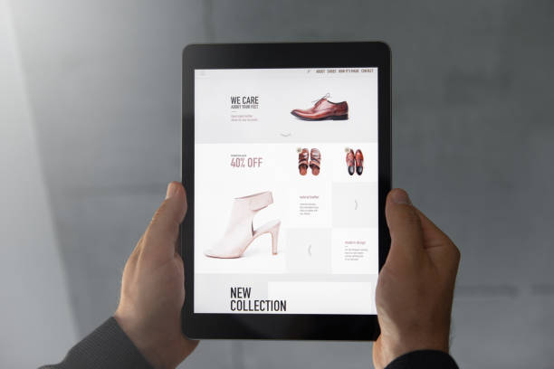 istock Online shop - Digital tablet 1026680510