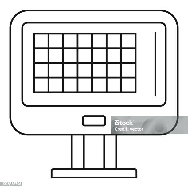 Bowling Score Table Icon Outline Style Stock Illustration - Download Image Now - Athlete, Black Color, Bowling Ball