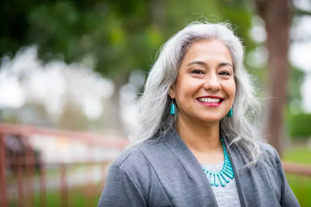 Photo of Portrait of a Senior Mexican Female Administrator