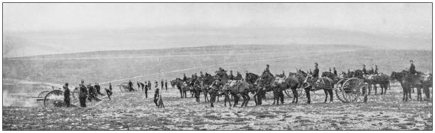 istock Navy and Army antique historical photographs: Artillery in action 1026689814