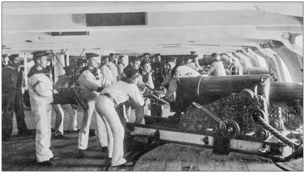istock Navy and Army antique historical photographs: Gunnery Cadets 1026690092