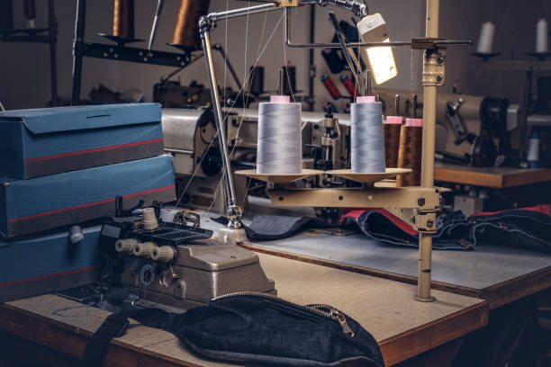 istock Picture of a tailor's desktop at the sewing workshop. 1026701932