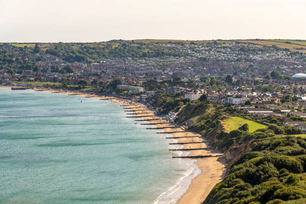 istock Aerial view over Swanage beach and town 1026706054