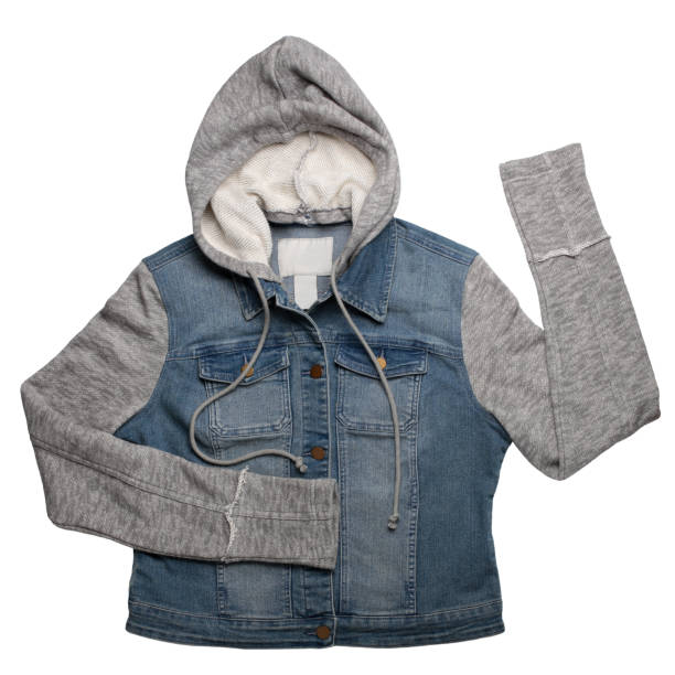 istock Hooded denim jacket for women 1026743306