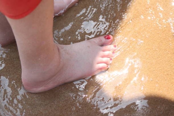 istock white foot in beach water 1026747762