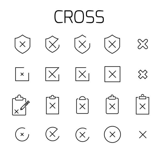 クロス関連ベクトル アイコンを設定しています。 - vote button点のイラスト素材／クリップアート素材／マンガ素材／アイコ��ン素材