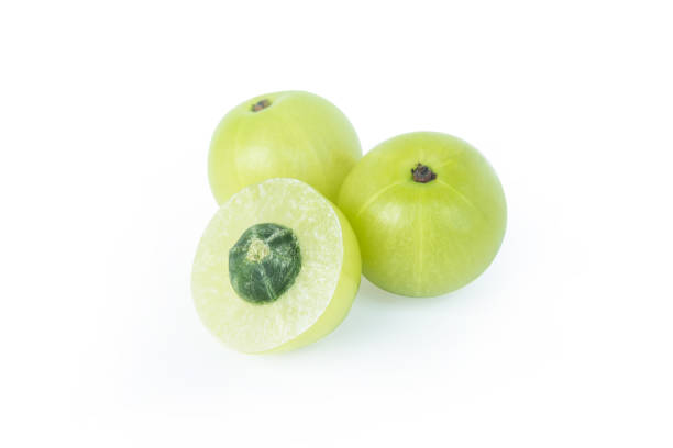 istock Indian gooseberry or Amla Slice (Phyllanthus emblica) isolated on white background with clipping path 1026770778
