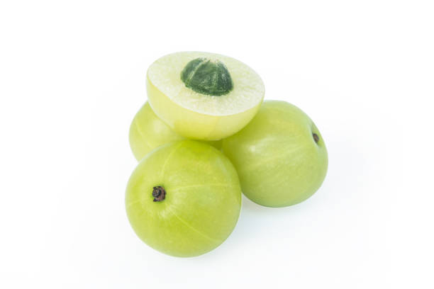 istock Indian gooseberry or Amla Slice (Phyllanthus emblica) isolated on white background with clipping path 1026770904