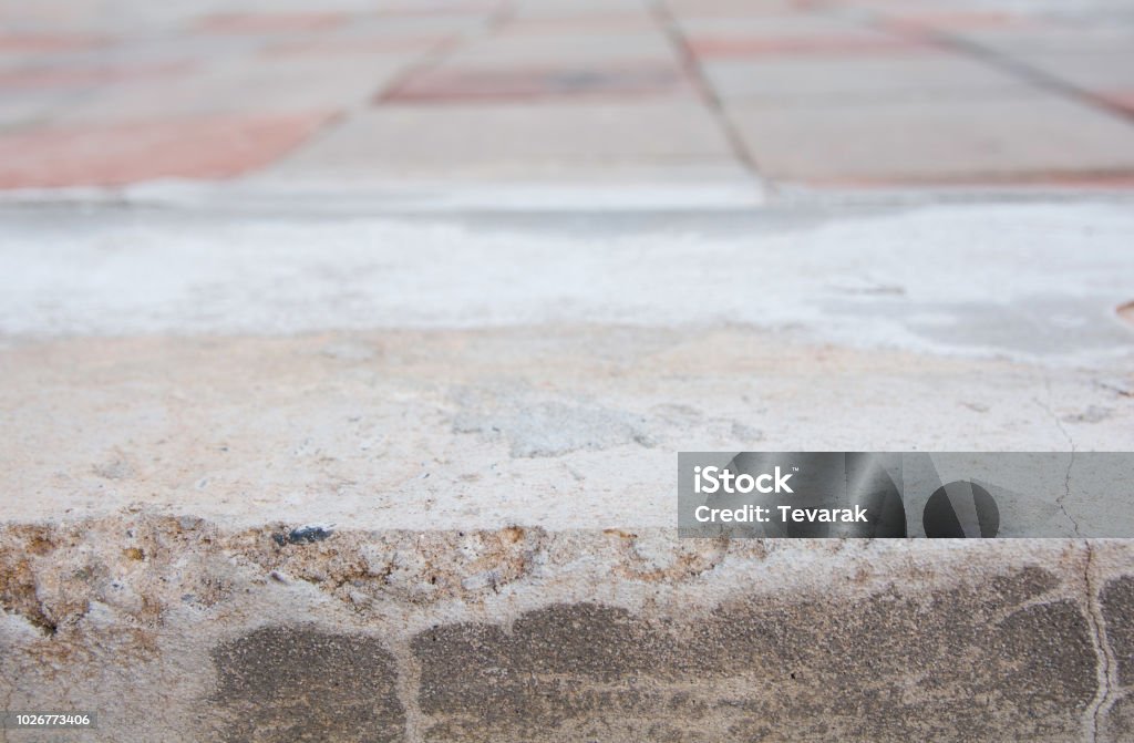 concrete wall and floor background. Concrete wall texture lit up Architecture Stock Photo
