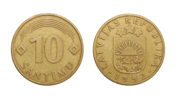 istock coin Latvia 10 santimu 1026773438