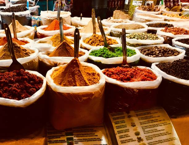 istock Spice stall Arpora night flea market Goa India 1026777014