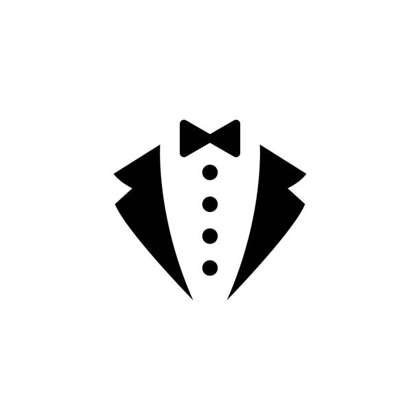 ilustrações de stock, clip art, desenhos animados e ícones de tuxedo suit icon - smoking