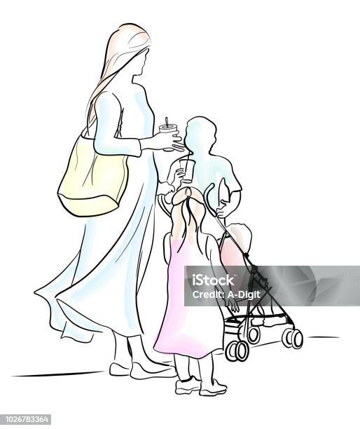 Good Mom Stock Illustration - Download Image Now - Watercolor Painting, Baby - Human Age, Family