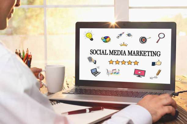 istock Social Media Marketing Concept on Laptop Computer Screen 1026787962