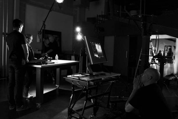 istock People Working Behind the Scenes on a Film Set 1026791670