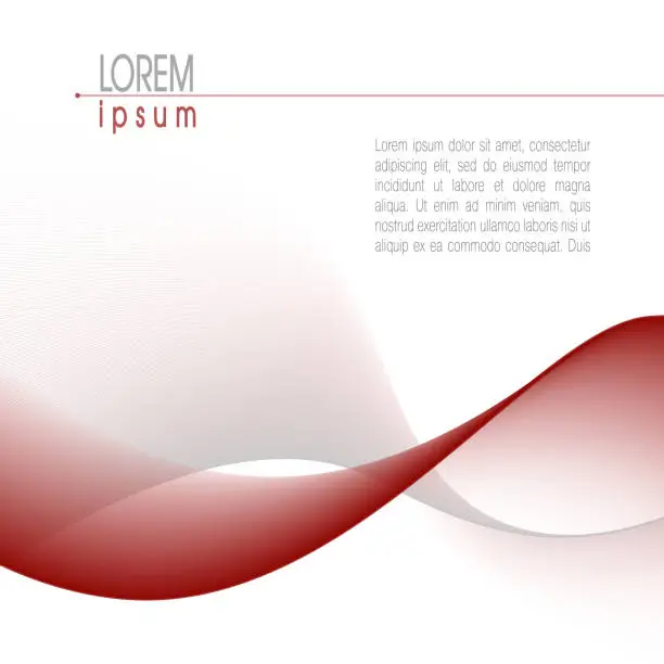 Vector illustration of Template, minimalistic layout. Abstract wave pattern in dark red and gray. Modern vector background. For books, brochures, magazines, posters, leaflets, flyers, presentations, web pages.  EPS10 illustration