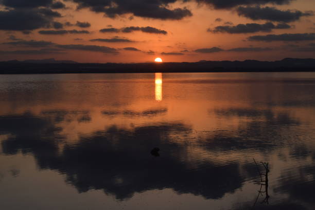 istock Calming Sunset on Torrevieja Salt Lake Spain 1026799370