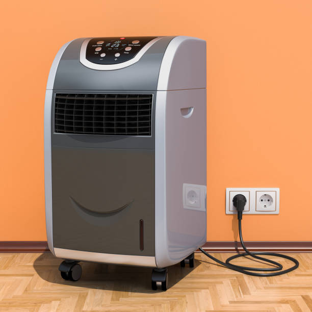 istock Portable Air Conditioner in interior, 3D rendering 1026799590