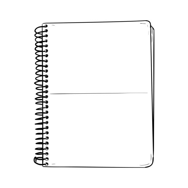 メモ帳のベクター スケッチ - note pad notebook ring binder letter点のイラスト素材／クリップアート素材／マンガ素材／アイコン素材