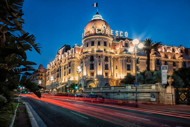 città di nizza, francia - city of nice france french riviera promenade des anglais foto e immagini stock