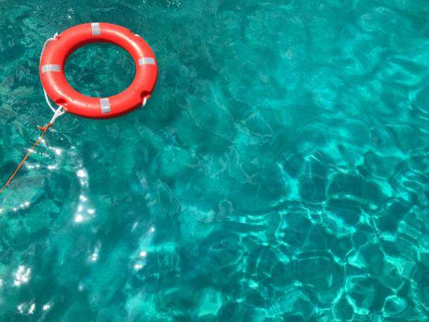 istock Lifebuoy in the sea 1026806834