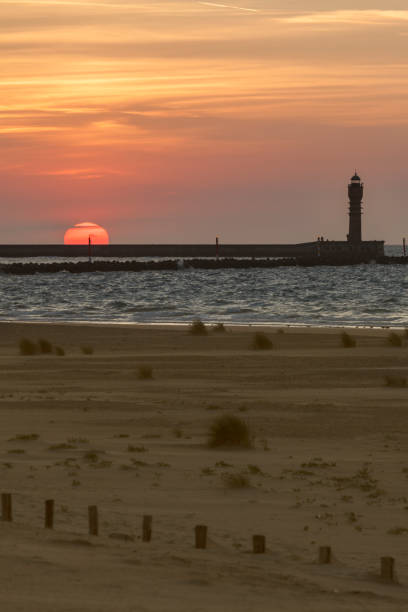 Lighthouse at Maspalomas Beach, Gran Canaria in the evening