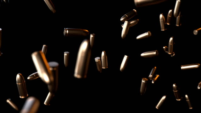 Bullets Falling on Black with Luma Matte v2