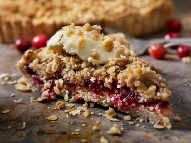 istock Cranberry Crisp with Vanilla Ice Cream 1026825982