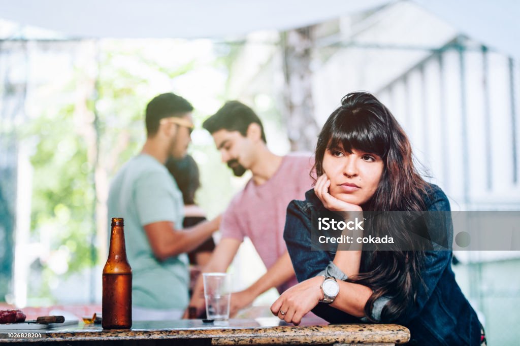 Bored sad girl at the party Party - Social Event Stock Photo