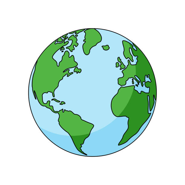 Earth Globe Stock Illustration - Download Image Now - Globe - Navigational  Equipment, Cartoon, Planet - Space - iStock