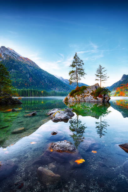 istock Fantastic autumn sunrise of Hintersee lake 1026846526