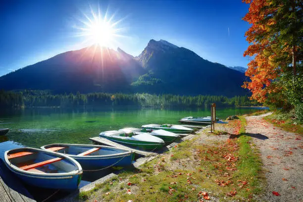 Photo of Fantastic autumn day at Hintersee lake.