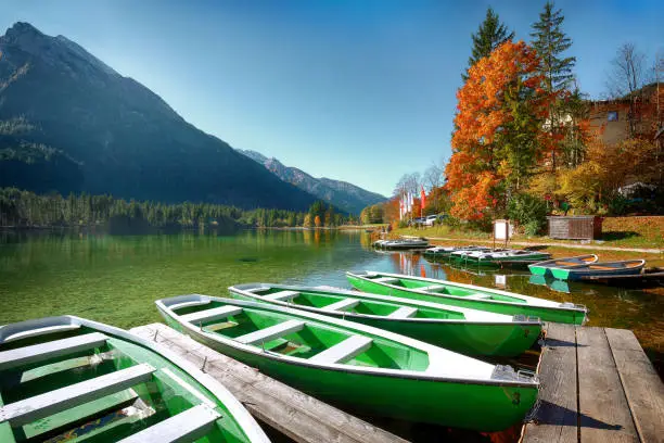 Photo of Fantastic autumn day at Hintersee lake.