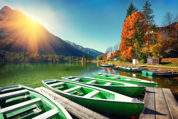Photo of Fantastic autumn day at Hintersee lake.