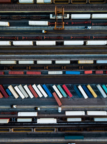 istock Trucks and Trains from Above 1026861898