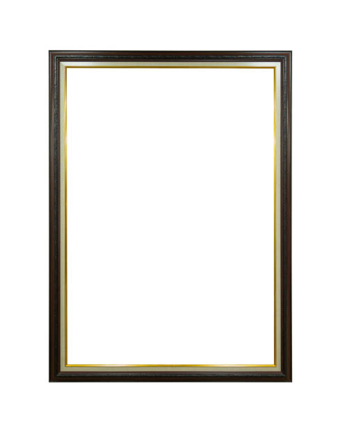 istock wood empty picture frame Isolated on white background 1026871498
