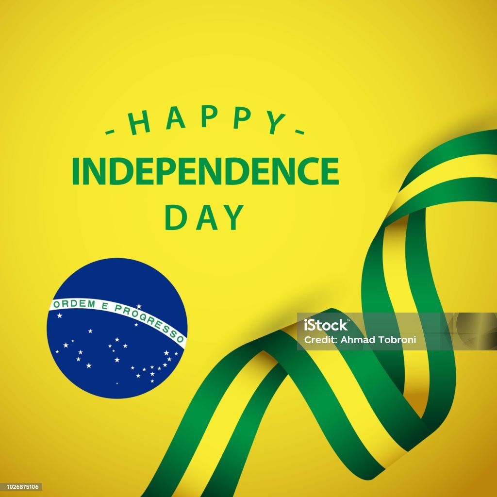 Happy Brazil Independent Day Vector Template Design Illustration Brazil stock vector
