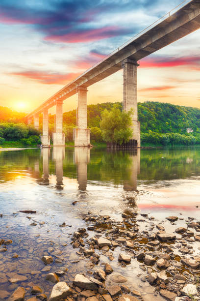 istock Huge arch  bridge built over Dnister river in Ukraine 1026875178