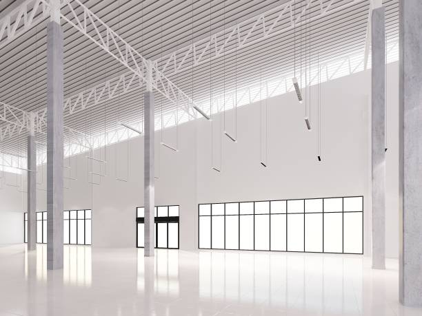 istock sketch design of interior warehouse, 3d rendering 1026875270