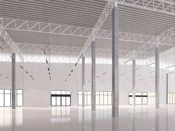 istock sketch design of interior warehouse, 3d rendering 1026875280