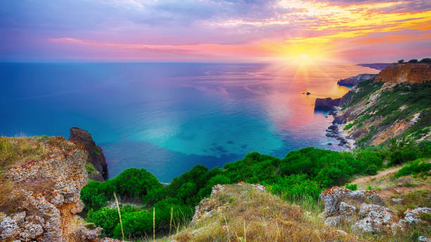 istock Dramatic sunset at cape Fiolent 1026883514