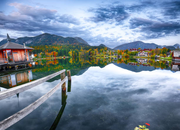 istock Fantastic views of the evening lake. 1026883612