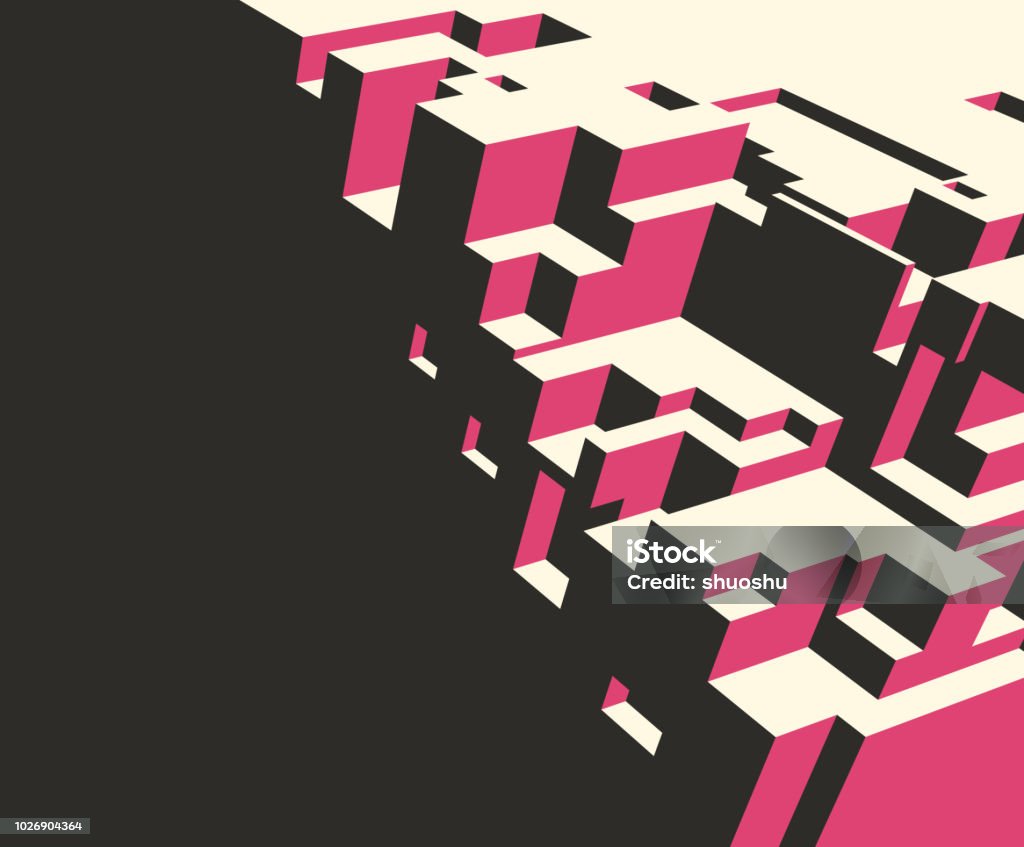 Structured Geometric Pattern 3d Geometric Structure Pattern For Design Stock Illustration - Download ...