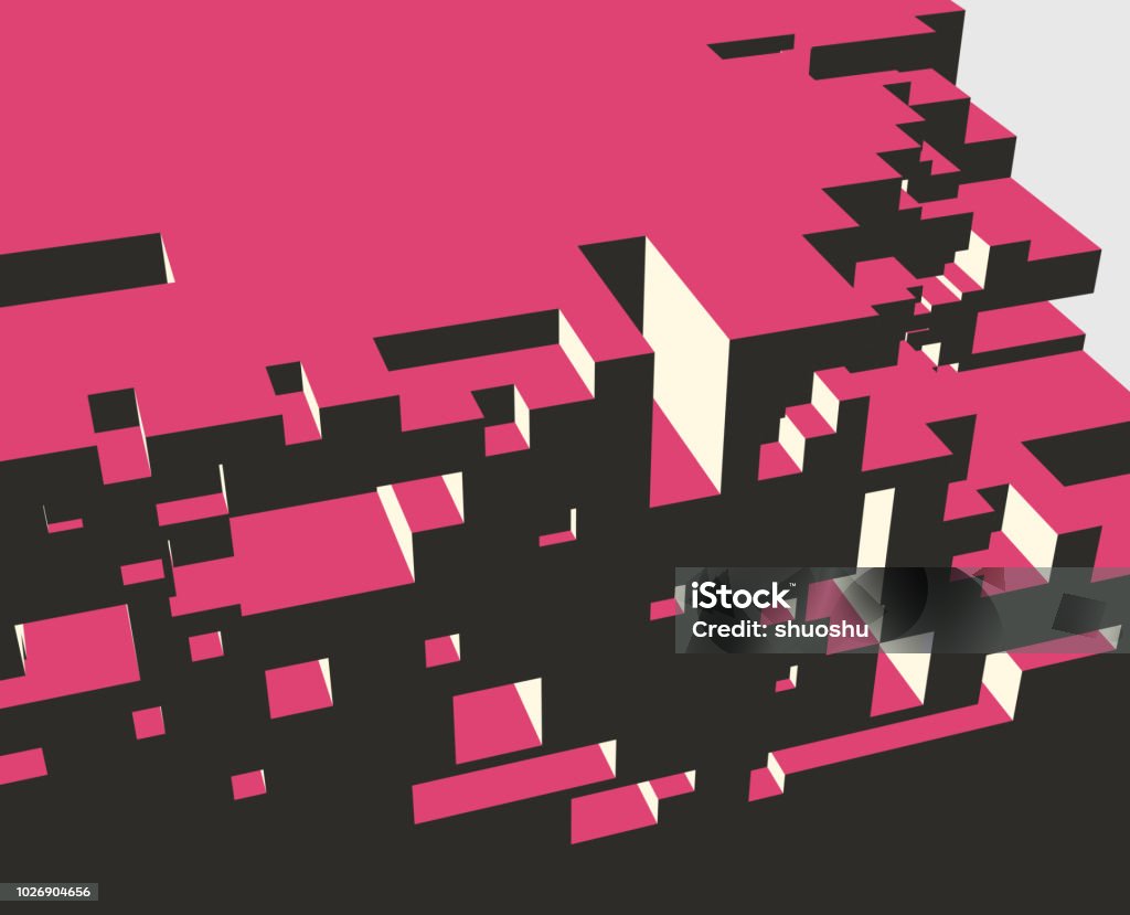 Structured Geometric Pattern 3d Geometric Structure Pattern For Design Stock Illustration - Download ...