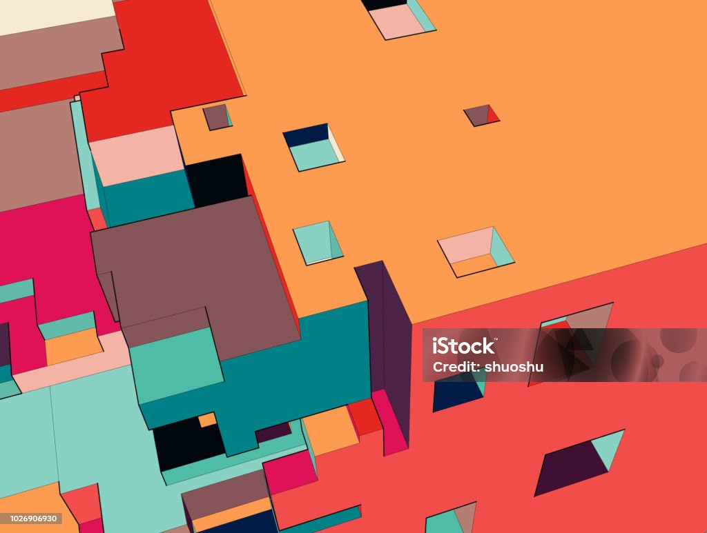 Structured Geometric Pattern Colorful Geometric Structure Pattern For Design Stock Illustration ...