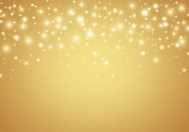 ilustraciones, imágenes clip art, dibujos animados e iconos de stock de fondo de las partículas de purpurina brillante oro vector - gold shiny backgrounds star