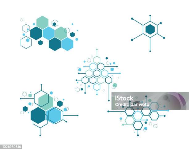Illustrazione Vettoriale Simbolo Molecola - Immagini vettoriali stock e altre immagini di Molecola - Molecola, Icona, Chimica