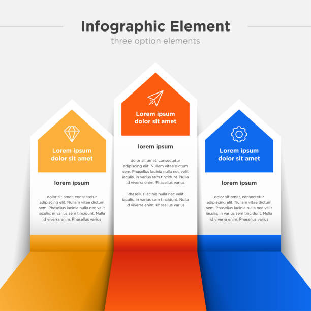 Infographic Element, Three Option elements vector art illustration