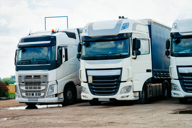istock Trucks in road in Poland 1026942170