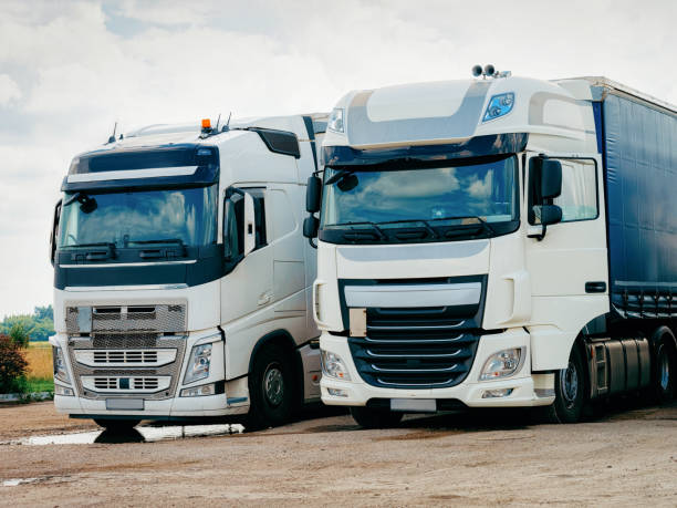 istock Trucks on road in Poland 1026942174